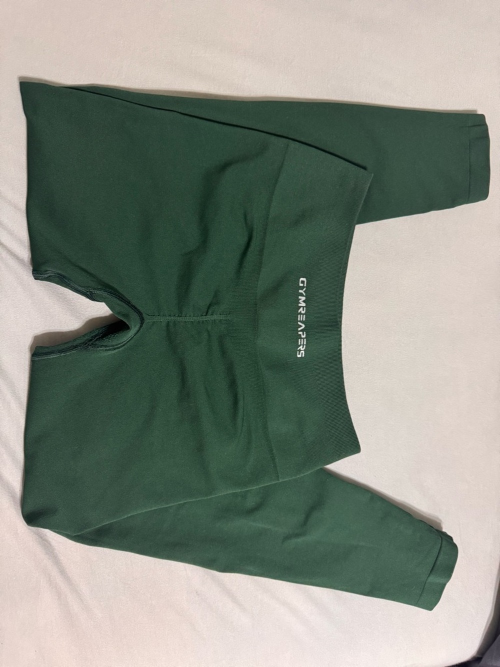 Women's Dark Green High-Rise Leggings by Gymreapers Seamless